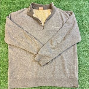 Columbia Men's Heather Gray Zip-Up Sweater